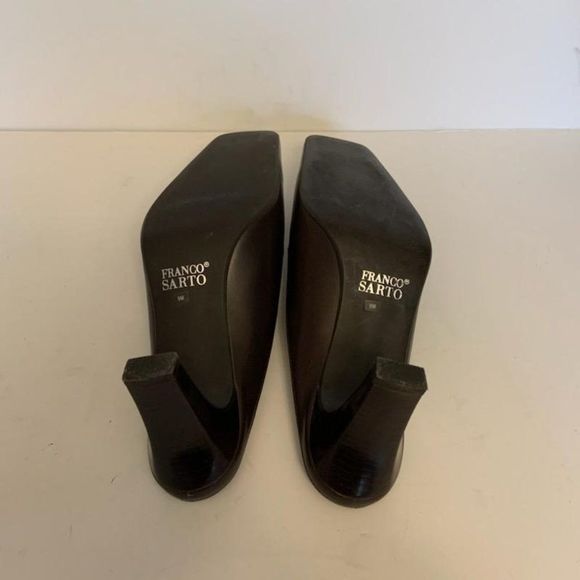 Franco Sarto Brown Leather Slip On Loafers Size 9M - Picture 8 of 9